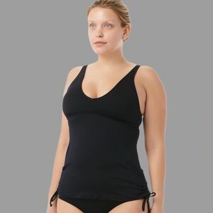 NWT TYR Women's Black V-Neck Tankini Size 14